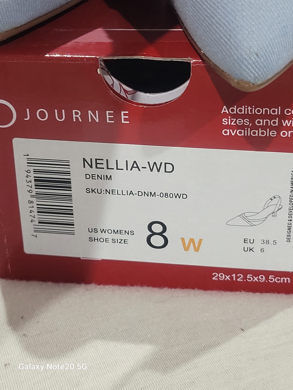 Journee Collection Nellia Denim Slingback Kitten Heel Pumps 8W - Picture 3 of 9